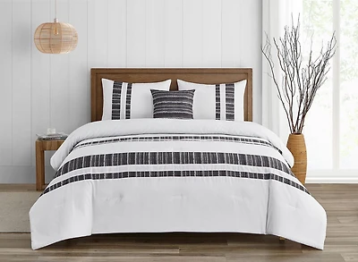 Ensemble de couette 4 pieces Asami Gris