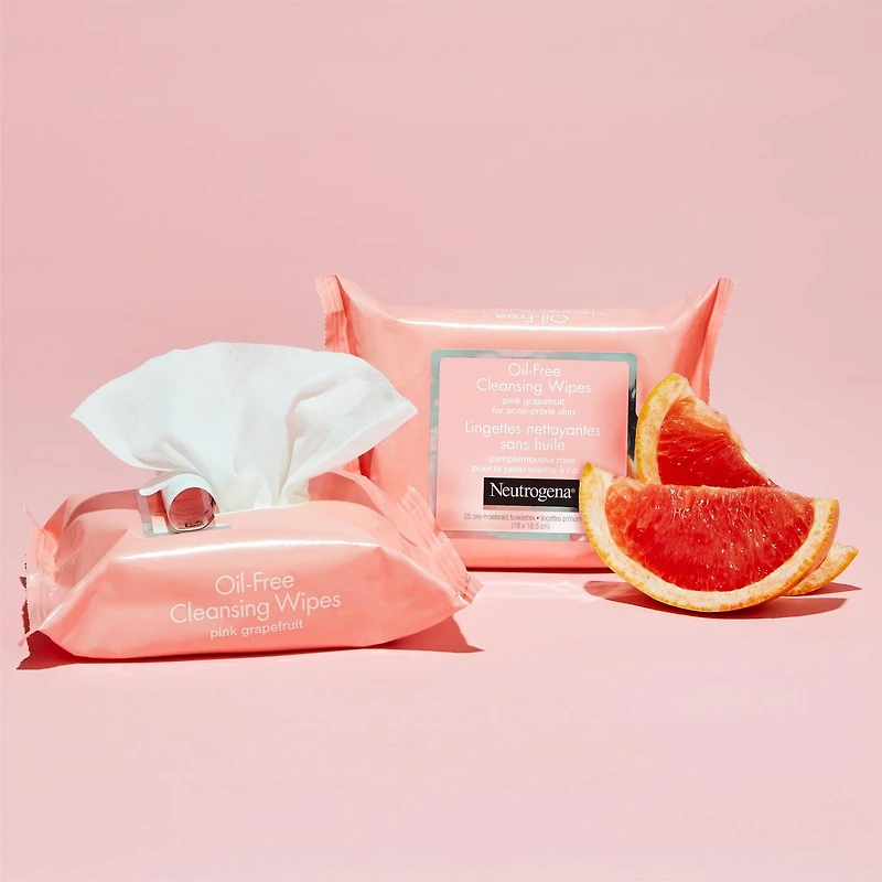 Neutrogena Makeup Removing Wipes, Oil-Free Pink Grapefruit