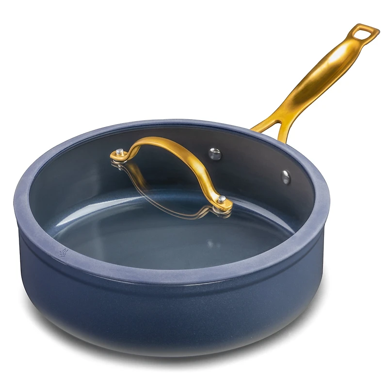 Batterie de cuisine 12 pièces antiadhésive Signature Thyme & Table - Bleu