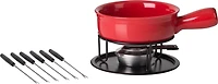 CARDINAL CHEESE FONDUE SET RED