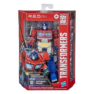 Transformers R.E.D. [Robot Enhanced Design], figurine Transformers Optimus Prime G1 de 15 cm, non convertible, dès 8 ans