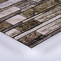 Truu Design 3D Brown Brick Self-Adhesive Peel and Stick Wall Tiles
