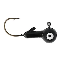 Eagle Claw QWBH38-4 Ball Head Jig, Black, 3/8oz, 3/0 size hook, 10Pk, Ball Head Jig