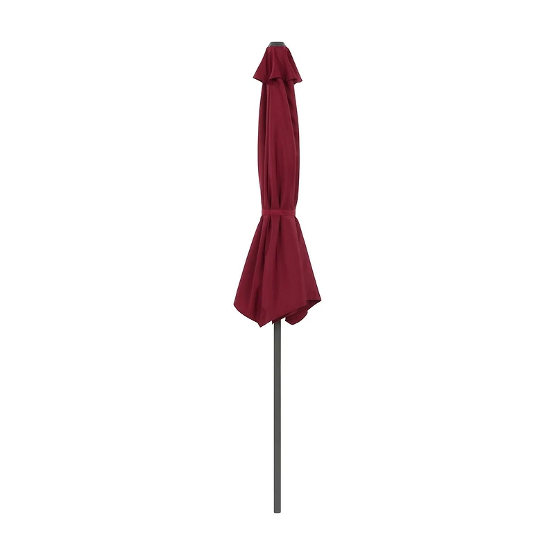 Parasol d'extérieur CorLiving Versa de 2,6 m avec cadre en acier pour petits espaces