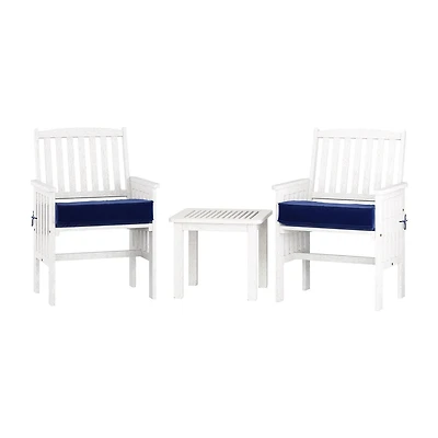 CorLiving Miramar Hardwood Outdoor Chair and Side Table Set