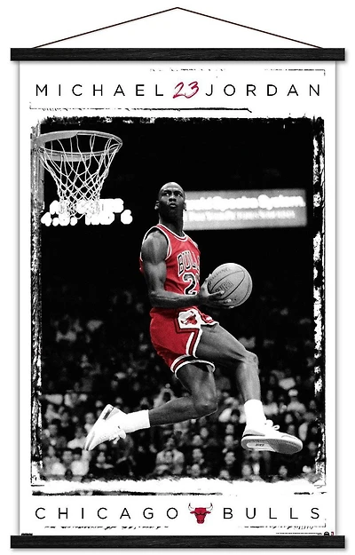 Michael Jordan - Dunk Wall Poster, 14.725" x 22.375" Framed