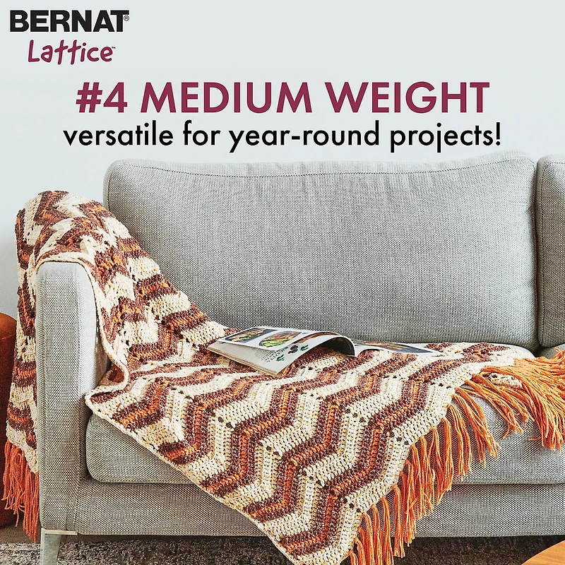Bernat® Lattice™ #4 Worsted (Medium) Blend fil, 7.8oz/220g 389 Yards