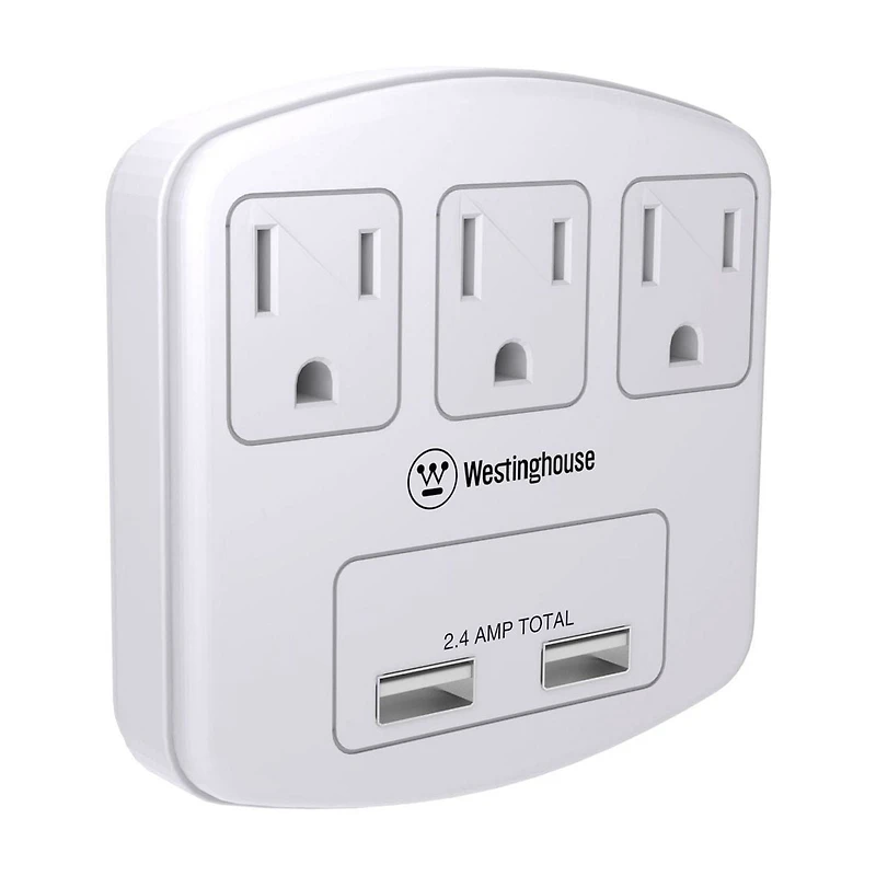 Adaptateur USB à 3 prises Westinghouse pour prise murale À 3 prises