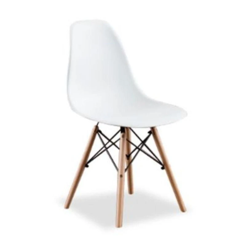 Heavenly Collection White Wood Chair SET OF 4 For Dining and Room Area