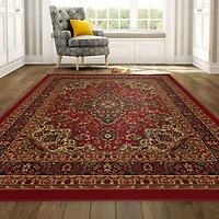 Tapis à motif persan à sous-couche en caoutchouc de la collection Ottohome