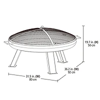31.5 In. Round Steel Fire Pit
