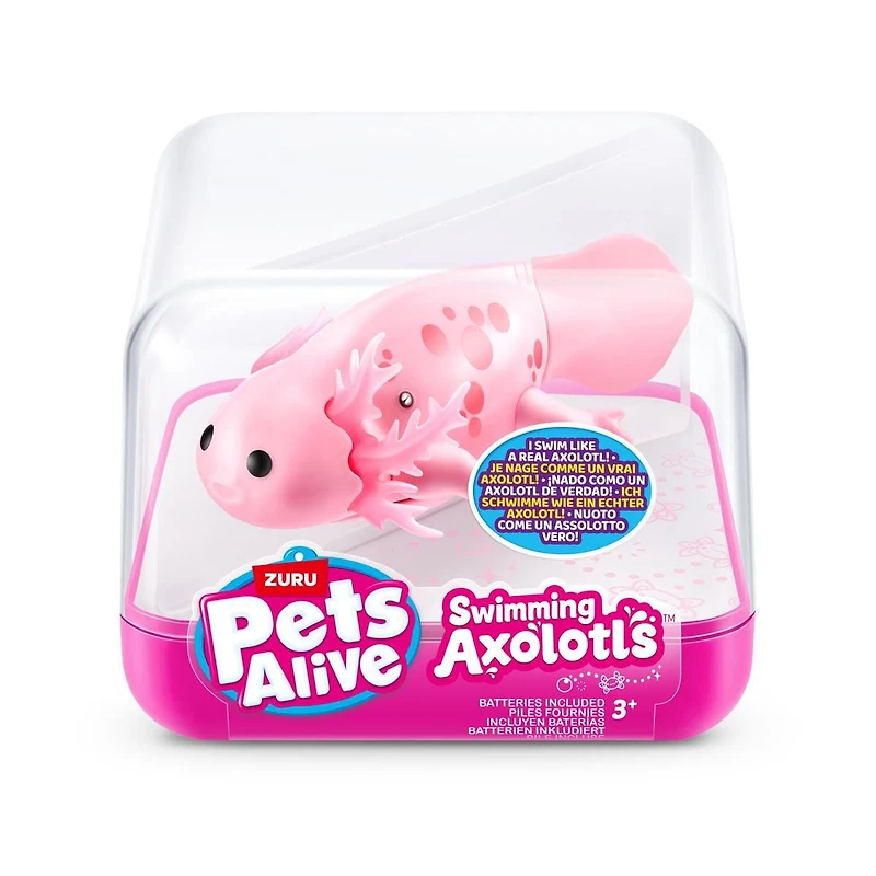 Pets Alive Axolotls – robot électronique (rose), jouet de baignade pour le bain et la piscine par ZURU