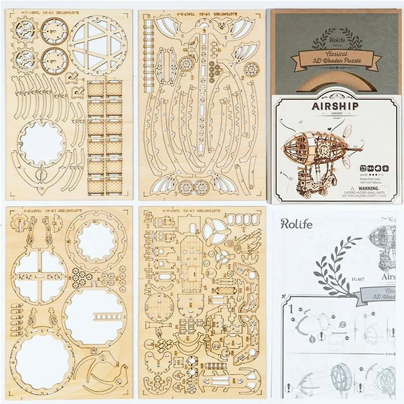 Rolife Airship Model 3D Wooden Puzzle TG407