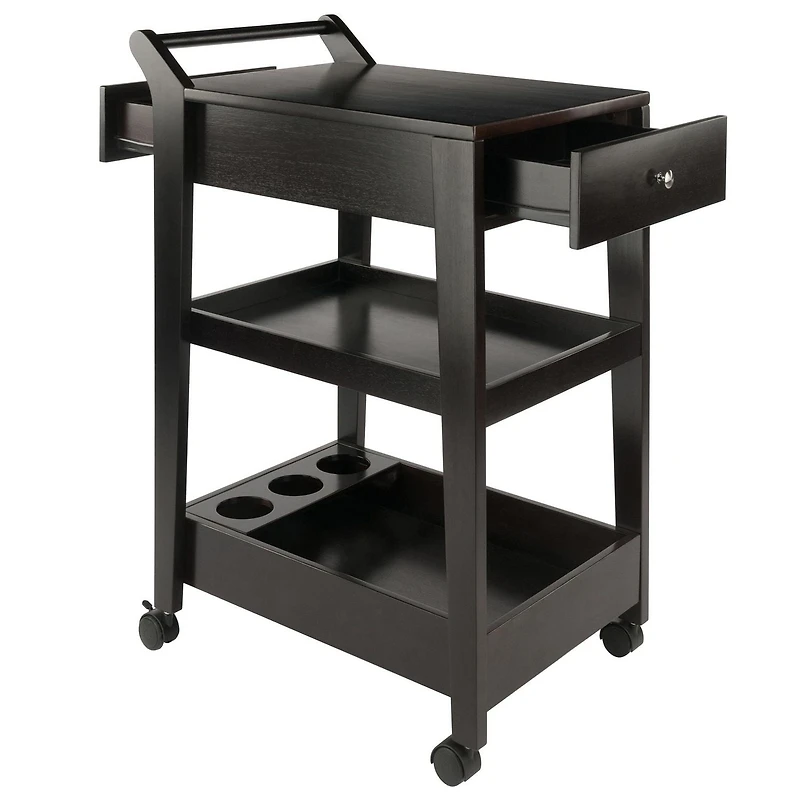 Jeston Entertainment Cart in Espresso Finish