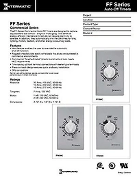 Intermatic Spring Wound Countdown Timer, 125-277 VAC, 50/60 Hz, SPST, 30 Minute Max, Without Hold