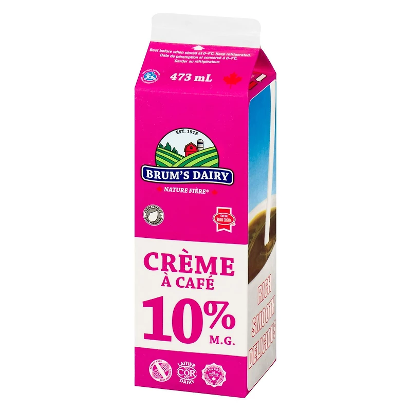 Brum's 10% M.F Coffee Cream