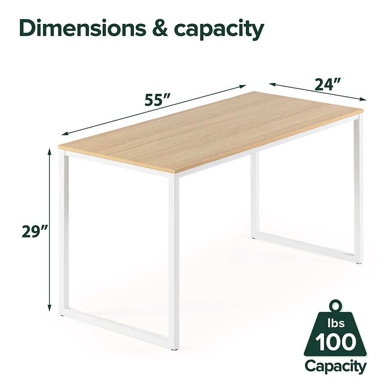 Zinus Jennifer bureau d’ordinateur, table à manger ou table polyvalente de 55 po