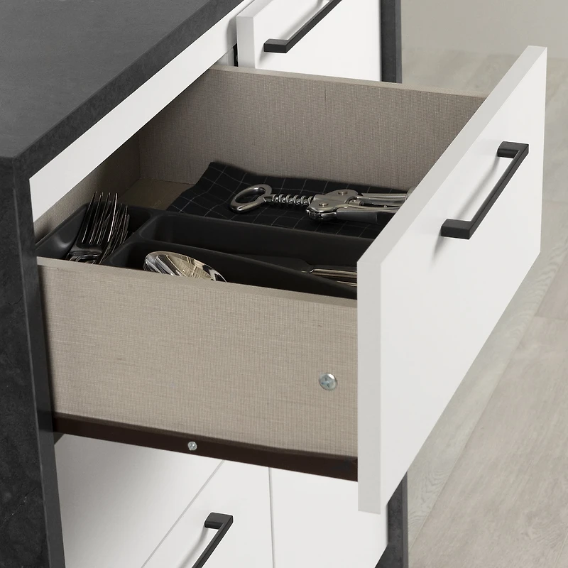 South Shore Myro Îlot de cuisine compact avec rangement