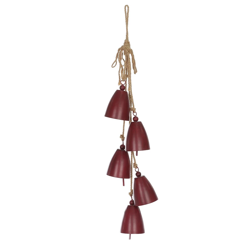 Holiday Time PL18in Metal Red Bells Ornament Home Decor