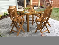 Casino Acacia Bar Chair (2pcs/pack) Golden Teak by Interbuild Canada for your balcony or patio
