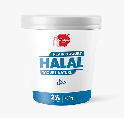 Baladi Fresh Yogurt Plain 2%, Baladi Fresh Halal Yogurt Plain 2%