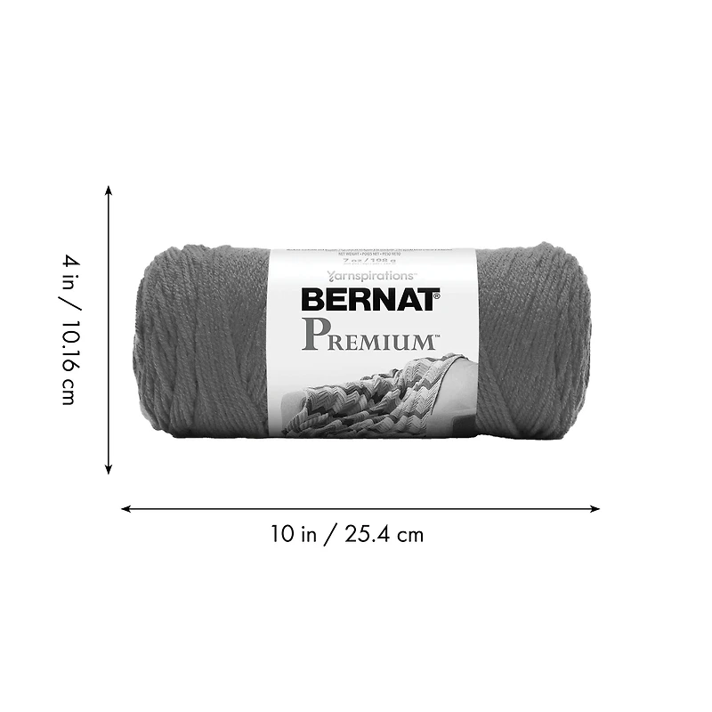 Bernat® Premium™ Yarn, Acrylic #4 Medium, 7oz/198g, 360 Yards