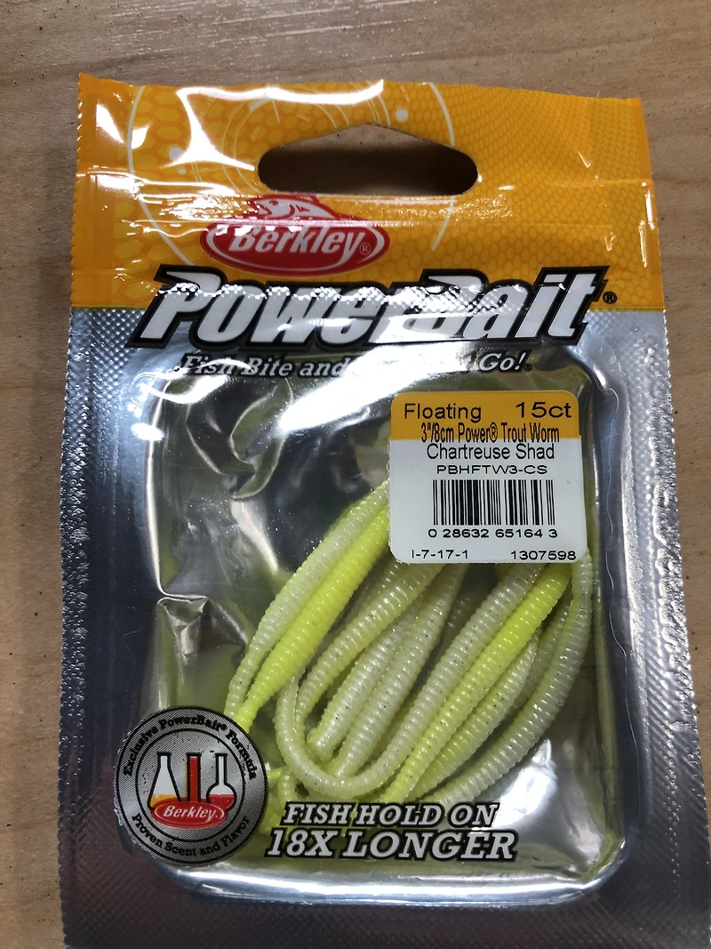 Berkley PBHFTW3-NAT PowerBait Power Floating Trout Worm, 3" 15Pk, Natural, Lively action gives a life-like presentation