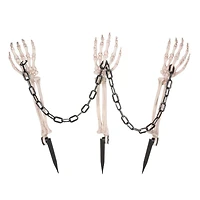 Halloween Chained Skeleton Arm Lawn Stakes