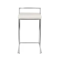 Tabouret de bar sans dossier Salem – Design élégant avec pieds chromés et revêtement en PU, ajout moderne et élégant à n'importe quelle cuisine ou bar