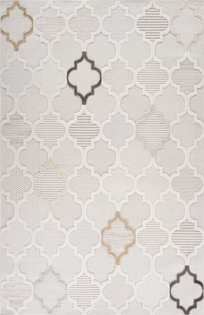 Rug Branch Maison Moroccan Indoor Area Rug, Cream Beige, Modern - Living Room, Bedroom, Dining Room, and Kitchen