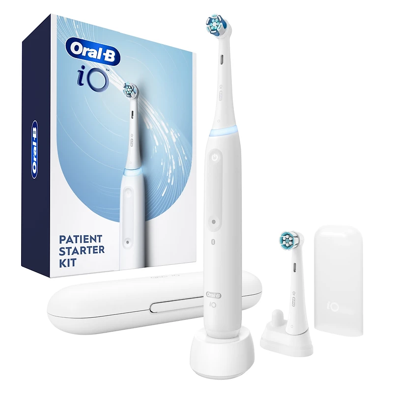 Brosse à dents électrique Oral-B iO Series 3 avec (2) brossettes, iO3 rechargeable, blanc Brosse à dents avec (2) brossettes