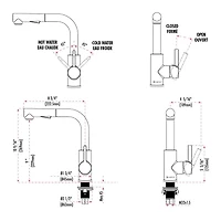Le robinet de cuisine à bec rétractable d'akuaplus®, ANNA.