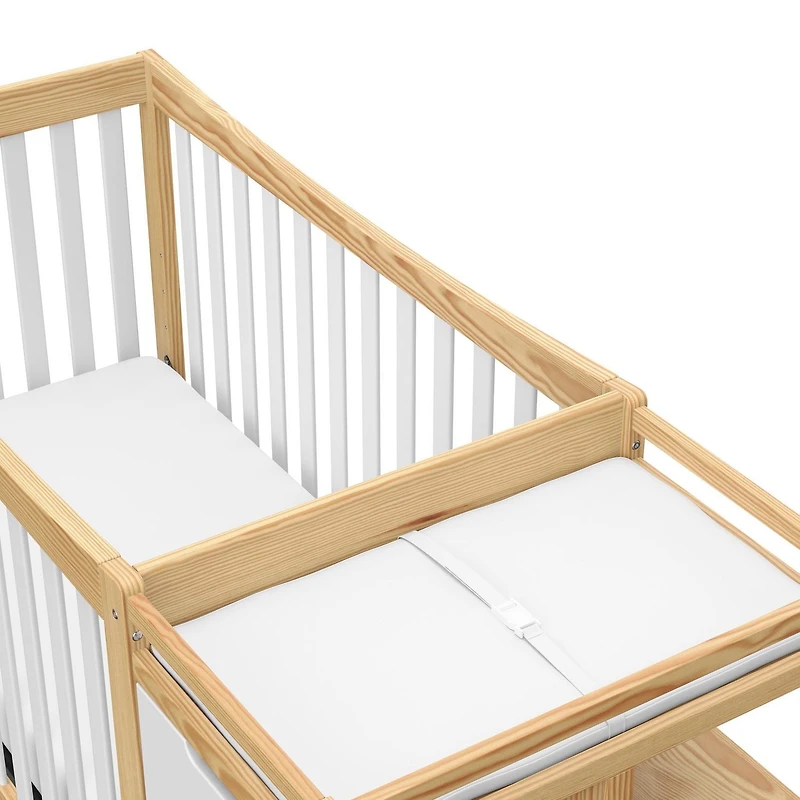 Lit de Bébé 4-en-1 avec Tiroir et Table à Langer Attachée Remi de Graco