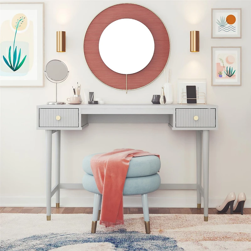 Bureau Elizabeth de CosmoLiving, gris colombe