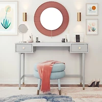 CosmoLiving by Cosmopolitan Elizabeth Desk, Dove Gray