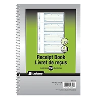 Livret de reçus à reliure spirale - bilingue