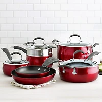 Epicurious 11Pc Aluminium Ustensiles de cuisine Ensemble rouge