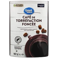 Café moulu de torréfaction foncée Great Value