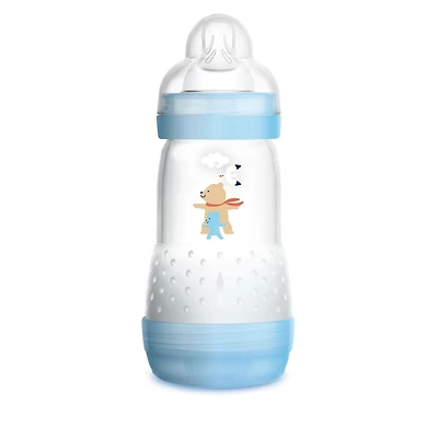Biberon anti-coliques MAM Easy Start 260 ml (1 unité), produits essentiels pour bébé, biberons à débit moyen avec tétine en silicone, biberons pour bébé garçon