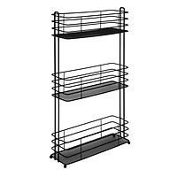 Era Tour de bain à trois niveaux Slim Mesh, noir 15.32x24.40po Tour de bain à trois niveaux