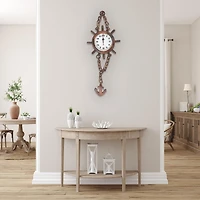 IH Casa Decor Clock De Chaîne De Roues En Bois En Bois Avec Ancre