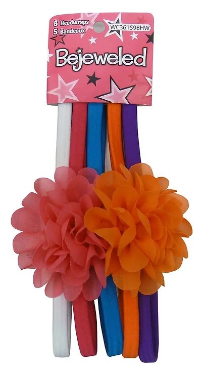 unbrand Bejeweled Flower Headwraps