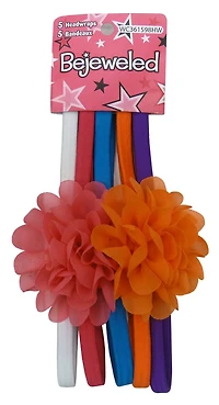 unbrand Bejeweled Flower Headwraps