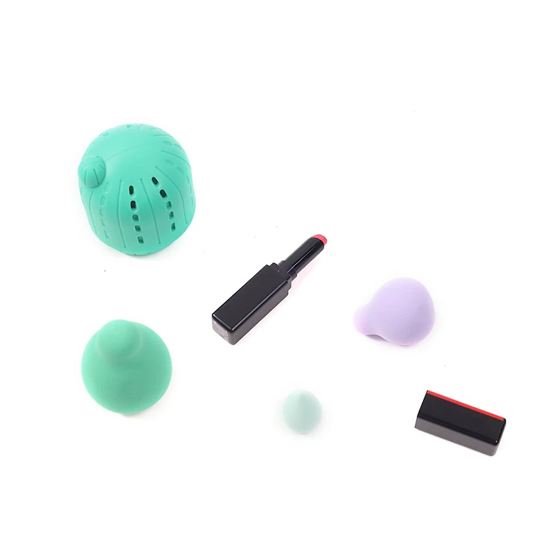 Maquillage éponge 3pcs et 1pcs Silicone Holder, adulte, sans marque, vert Éponge de mélangeur de beauté avec porte-bracelet, éponge de maquillage 3pcs et porte-bracelet en silicone 1pcs, boîtier d'éponge de mélange de maquillage facial pour sac de maquillage, objets essentiels de voyage, bons cadeaux pour les femmes (3pc + 1 boîtier en silicone)