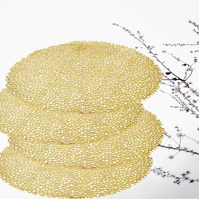 Arbre Round Vinyl Placemat 38 cm Set of 4