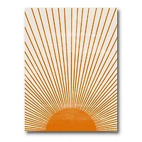 Designart Orange Sun Print III Canvas Wall Art