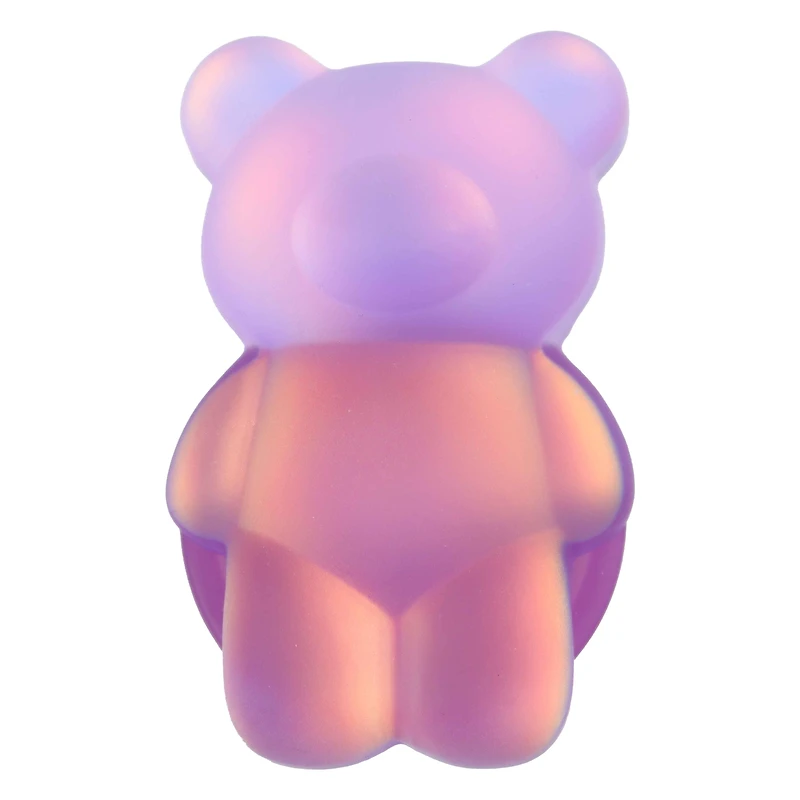 SpinPop Frosted Iridescent Purple Bear Phone Grip – Stylish & Secure Phone Accessory, SpinPop Frosted Iridescent Purple Bear Phone Grip