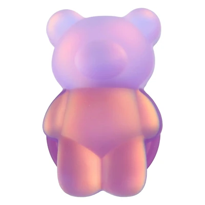 SpinPop Frosted Iridescent Purple Bear Phone Grip – Stylish & Secure Phone Accessory, SpinPop Frosted Iridescent Purple Bear Phone Grip