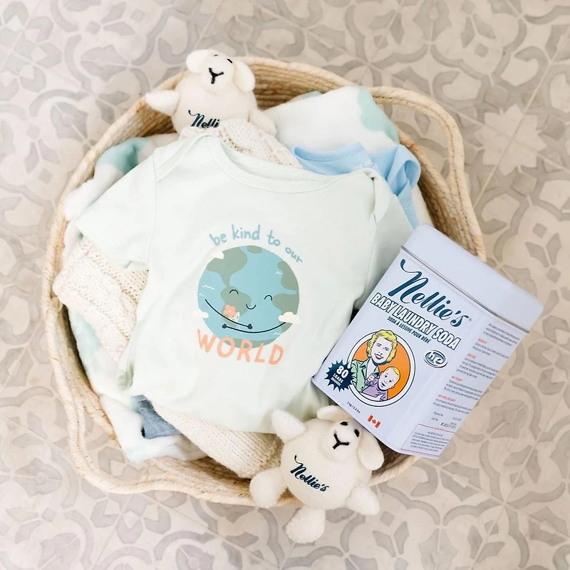 Lessive pour bébé Nellie's Baby Soda, 500 lavages, 8 kg, sans parfum