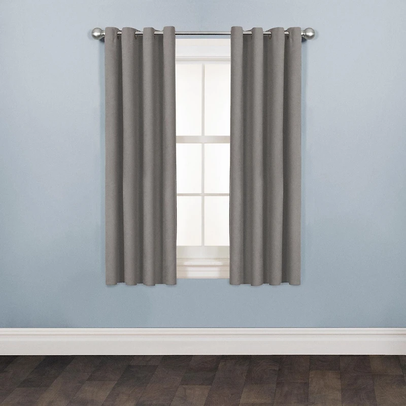 Mainstays Faux Suede Drapery Grommet Window Panel